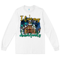 White Christmas church and snow   ı love my church family Long Sleeve Tee - AdoDesignShop