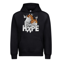 Black hope white ribbon lung cancer nails Urban Hoodie - NancyCooperArtShop