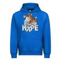 Cobalt hope white ribbon lung cancer nails Urban Hoodie - NancyCooperArtShop