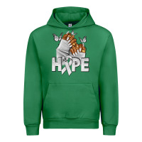 Emerald hope white ribbon lung cancer nails Urban Hoodie - NancyCooperArtShop