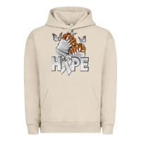 Pigment French Oak hope white ribbon lung cancer nails Urban Hoodie - NancyCooperArtShop