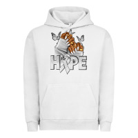 Pigment Lunar Rock hope white ribbon lung cancer nails Urban Hoodie - NancyCooperArtShop