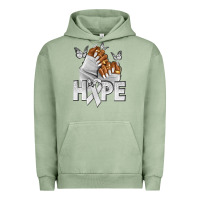 Pigment Oil Green hope white ribbon lung cancer nails Urban Hoodie - NancyCooperArtShop