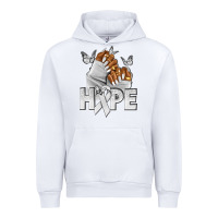 White hope white ribbon lung cancer nails Urban Hoodie - NancyCooperArtShop