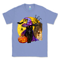 Colony Blue black witch cat coffin and moon Classic Tee - BundleAndBundleShop
