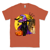 Copper black witch cat coffin and moon Classic Tee - BundleAndBundleShop
