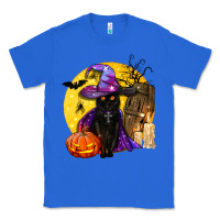 True Royal black witch cat coffin and moon Classic Tee - BundleAndBundleShop