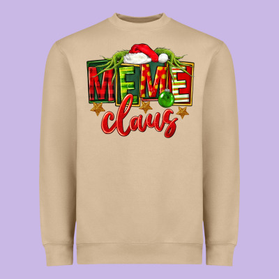 Christmas Meme Claus Heavyweight Sweatshirt Designed By Fadigitalartstudio