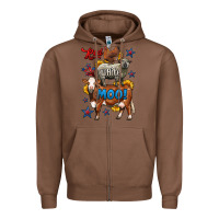 Chestnut red white moo farm animals 4th of july Zipper Hoodie - LillyAllenDesigns