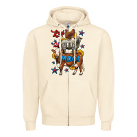 Sandshell red white moo farm animals 4th of july Zipper Hoodie - LillyAllenDesigns