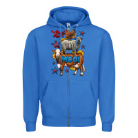 True Royal red white moo farm animals 4th of july Zipper Hoodie - LillyAllenDesigns
