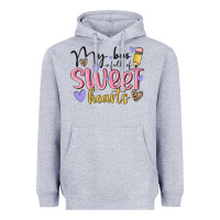 Heather Grey my bus full of sweet hearts Heavyweight Hoodie - MaliasSmallBusiness
