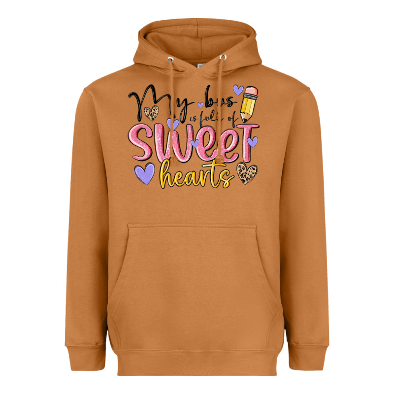 My Bus Full Of Sweet Hearts Heavyweight Hoodie by MaliasSmallBusiness | Teevron