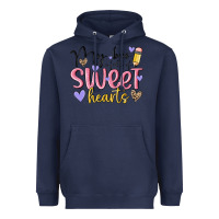 Navy my bus full of sweet hearts Heavyweight Hoodie - MaliasSmallBusiness