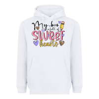 White my bus full of sweet hearts Heavyweight Hoodie - MaliasSmallBusiness