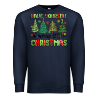 Navy have yourself a merry little christmas Premium Sweatshirt - MaliasSmallBusiness