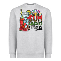 Heather Grey sweet summer time Heavyweight Sweatshirt - SublimationCraftShop