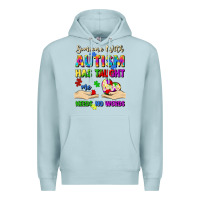 Blue Mist someone with autism has taught me love needs no wo Premium Hoodie - Artiststas
