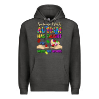 Charcoal Heather someone with autism has taught me love needs no wo Premium Hoodie - Artiststas