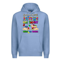 Colony Blue someone with autism has taught me love needs no wo Premium Hoodie - Artiststas