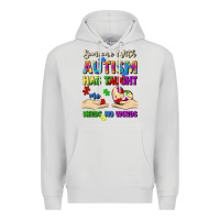 Dove Grey someone with autism has taught me love needs no wo Premium Hoodie - Artiststas