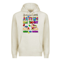 Oatmeal Heather someone with autism has taught me love needs no wo Premium Hoodie - Artiststas
