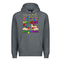 Rock someone with autism has taught me love needs no wo Premium Hoodie - Artiststas