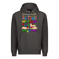 Smoke someone with autism has taught me love needs no wo Premium Hoodie - Artiststas