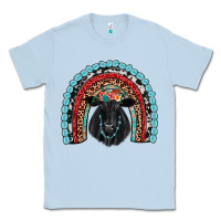 Dusty Blue black angus  rainbow Classic Tee - JahusDesignShop