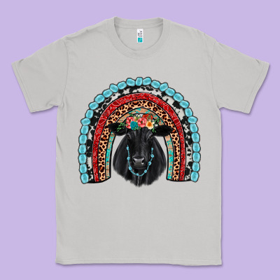 Black Angus  Rainbow Classic Tee Designed By Jahusdesignshop