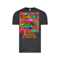Vintage Black lgbtq kiss me  can cooler Vintage Tee - HRA Design Shop