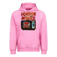 Fuchsia Pink Horror Movies and Chill Urban Hoodie - texasbilliewilder