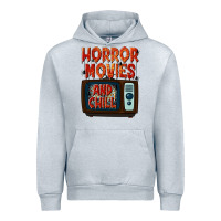 Heather Grey Horror Movies and Chill Urban Hoodie - texasbilliewilder