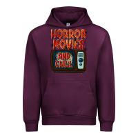 Mauve Wine Horror Movies and Chill Urban Hoodie - texasbilliewilder
