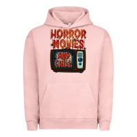 Pigment Salmon Horror Movies and Chill Urban Hoodie - texasbilliewilder