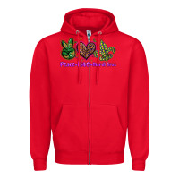 Red peace love mardi gras Zipper Hoodie - BarkalooDesign