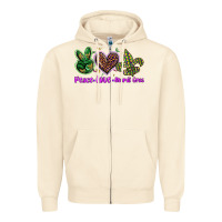 Sandshell peace love mardi gras Zipper Hoodie - BarkalooDesign