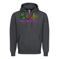Smoke peace love mardi gras Zipper Hoodie - BarkalooDesign