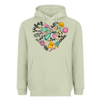 Matcha vanilla eggs sugar cocoa and kitchen heart Heavyweight Hoodie - MaliasSmallBusiness