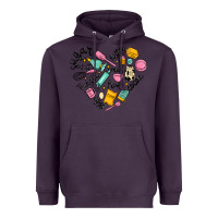 Plum vanilla eggs sugar cocoa and kitchen heart Heavyweight Hoodie - MaliasSmallBusiness