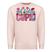 Pale Pink not today cupid Premium Sweatshirt - NancyCooperArtShop