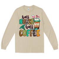 Mushroom half nurse half coffee Long Sleeve Tee - Jasminsmagicworld