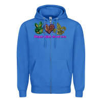 True Royal peace love mardi gras Zipper Hoodie - BarkalooDesign