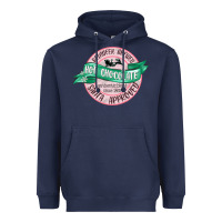 Navy reindeer brewed santa approved pink Heavyweight Hoodie - MaliasSmallBusiness