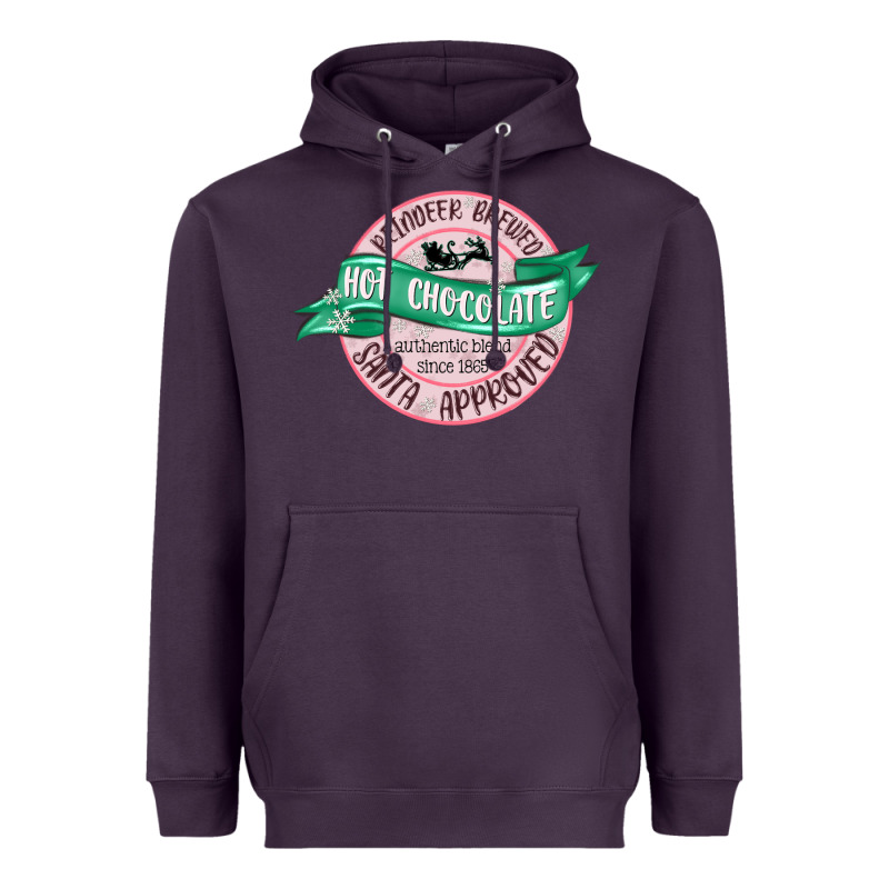 Reindeer Brewed Santa Approved Pink Heavyweight Hoodie by MaliasSmallBusiness | Teevron