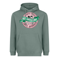 Sage reindeer brewed santa approved pink Heavyweight Hoodie - MaliasSmallBusiness