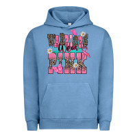 Pigment Pebble Blue warriors wear pink Urban Hoodie - NancyCooperArtShop
