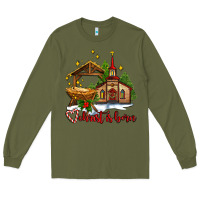 Army Green the church  chrıst is born Long Sleeve Tee - AdoDesignShop