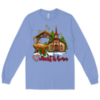 Colony Blue the church  chrıst is born Long Sleeve Tee - AdoDesignShop
