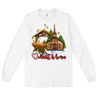 White the church  chrıst is born Long Sleeve Tee - AdoDesignShop